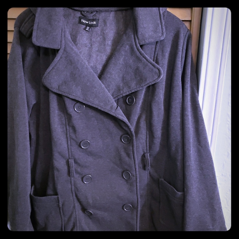 Charcoal Grey lightweight peacoat
